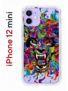 Чехол-накладка iPhone 12 mini Kruche Print Colored beast