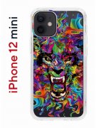 Чехол-накладка iPhone 12 mini Kruche Print Colored beast