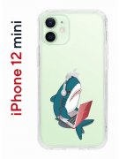 Чехол-накладка iPhone 12 mini Kruche Print Акула