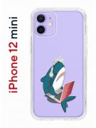 Чехол-накладка iPhone 12 mini Kruche Print Акула