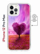 Чехол-накладка iPhone 12 Pro Max Kruche v Print Pink heart