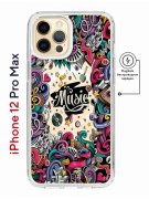 Чехол-накладка iPhone 12 Pro Max Kruche Magnet Print Music