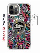 Чехол-накладка iPhone 12 Pro Max Kruche Magnet Print Music