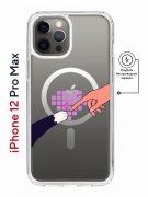 Чехол-накладка iPhone 12 Pro Max Kruche Magnet Print Котолюбовь