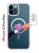 Чехол-накладка iPhone 12 Pro Max Kruche Magnet Print Котолюбовь