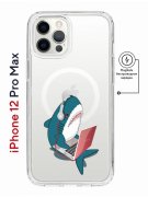 Чехол-накладка iPhone 12 Pro Max Kruche Magnet Print Акула