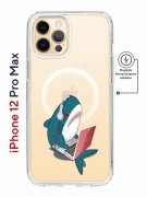 Чехол-накладка iPhone 12 Pro Max Kruche Magnet Print Акула