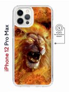 Чехол-накладка iPhone 12 Pro Max Kruche Magnet Print Лев