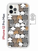 Чехол-накладка iPhone 12 Pro Max Kruche Print Медвежата