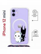 Чехол-накладка iPhone 12 mini Kruche Magrope Print Angel Demon