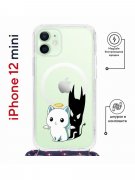 Чехол-накладка iPhone 12 mini Kruche Magrope Print Angel Demon