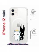 Чехол-накладка iPhone 12 mini Kruche Magrope Print Angel Demon