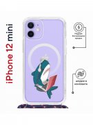 Чехол-накладка iPhone 12 mini Kruche Magrope Print Акула
