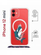 Чехол-накладка iPhone 12 mini Kruche Magrope Print Акула