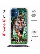 Чехол-накладка iPhone 12 mini Kruche Magrope Print Крадущийся тигр