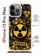 Чехол-накладка iPhone 13 Pro Max Kruche Magrope Print Danger