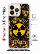 Чехол-накладка iPhone 13 Pro Max Kruche Magrope Print Danger