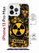 Чехол-накладка iPhone 13 Pro Max Kruche Magrope Print Danger