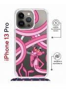 Чехол-накладка iPhone 13 Pro Kruche Magrope Print Розовая Пантера