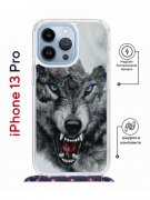 Чехол-накладка iPhone 13 Pro Kruche Magrope Print Волк