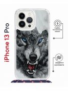 Чехол-накладка iPhone 13 Pro Kruche Magrope Print Волк