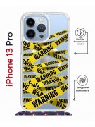 Чехол-накладка iPhone 13 Pro Kruche Magrope Print Warning