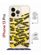 Чехол-накладка iPhone 13 Pro Kruche Magrope Print Warning
