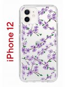 Чехол-накладка iPhone 12/12 Pro Kruche Print Сакура