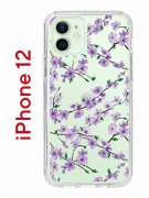 Чехол-накладка iPhone 12/12 Pro Kruche Print Сакура
