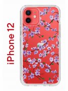 Чехол-накладка iPhone 12/12 Pro Kruche Print Сакура