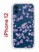 Чехол-накладка iPhone 12/12 Pro Kruche Print Сакура