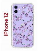 Чехол-накладка iPhone 12/12 Pro Kruche Print Сакура