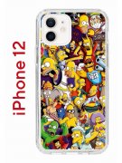 Чехол-накладка iPhone 12/12 Pro Kruche Print Симпсоны