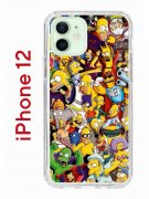 Чехол-накладка iPhone 12/12 Pro Kruche Print Симпсоны