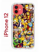 Чехол-накладка iPhone 12/12 Pro Kruche Print Симпсоны