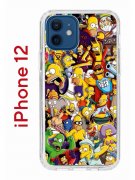 Чехол-накладка iPhone 12/12 Pro Kruche Print Симпсоны