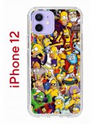 Чехол-накладка iPhone 12/12 Pro Kruche Print Симпсоны