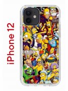 Чехол-накладка iPhone 12/12 Pro Kruche Print Симпсоны