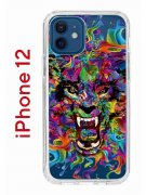 Чехол-накладка iPhone 12/12 Pro Kruche Print Colored beast