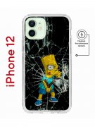 Чехол-накладка iPhone 12/12 Pro Kruche Magnet Print Барт Симпсон