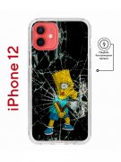 Чехол-накладка iPhone 12/12 Pro Kruche Magnet Print Барт Симпсон