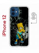 Чехол-накладка iPhone 12/12 Pro Kruche Magnet Print Барт Симпсон