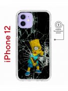 Чехол-накладка iPhone 12/12 Pro Kruche Magnet Print Барт Симпсон