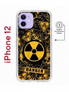Чехол-накладка iPhone 12 Kruche Magnet Print Danger