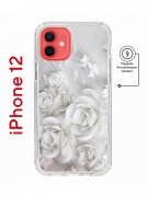 Чехол-накладка Apple iPhone 12  (598886) Kruche PRINT White roses