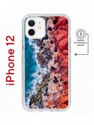 Чехол-накладка Apple iPhone 12  (598886) Kruche PRINT Морской берег