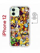 Чехол-накладка iPhone 12/12 Pro Kruche Magnet Print Симпсоны