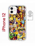 Чехол-накладка iPhone 12/12 Pro Kruche Magnet Print Симпсоны