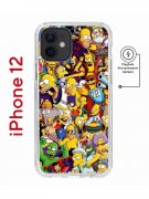 Чехол-накладка iPhone 12/12 Pro Kruche Magnet Print Симпсоны