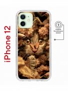Чехол-накладка Apple iPhone 12  (598886) Kruche PRINT Котик с рыбками